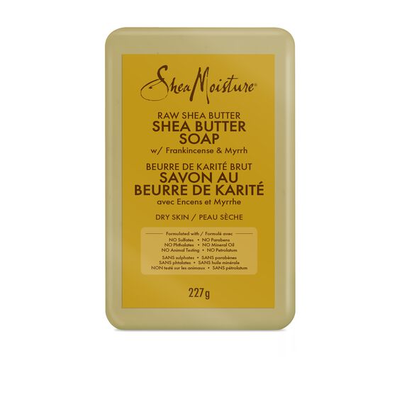 SheaMoisture Face and Body Bar Soap for Dry Skin with Paraben Free, Raw  Shea Butter, Myrhh, 8 Ounce, 3 Count